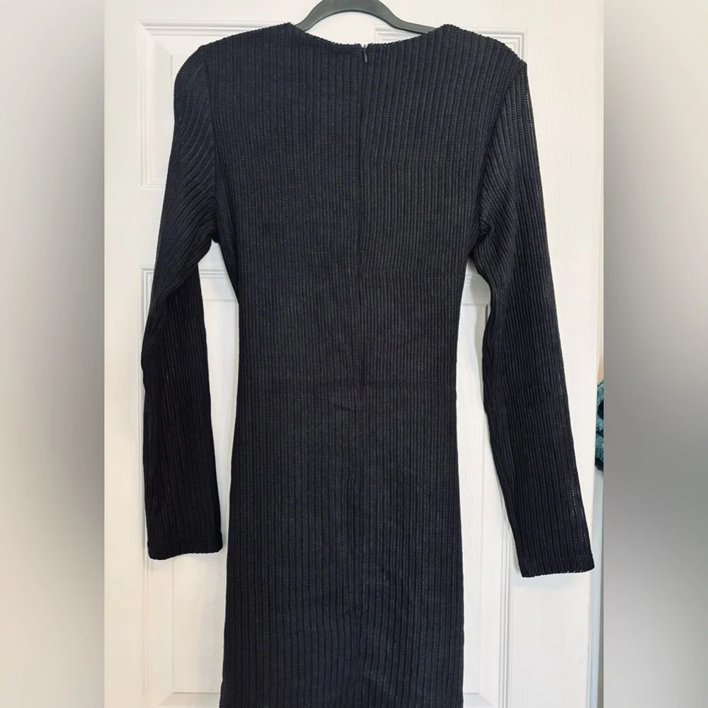AKIRA Elegant Black Long Sleeve Dress